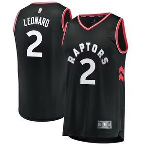Kawhi Leonard Toronto Raptors Fanatics Jersey Black Size Large